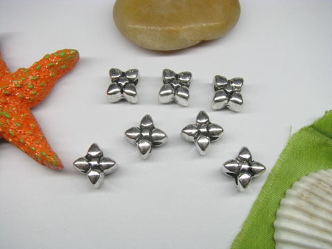 20pcs Tibetan Silver Flower Beads Fit European Beads Yw-pa-mb100 - Click Image to Close
