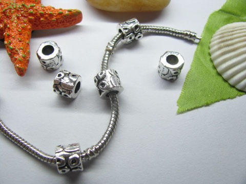 20pcs Tibetan Silver Barrel Beads Fit European Beads Yw-pa-mb116 - Click Image to Close
