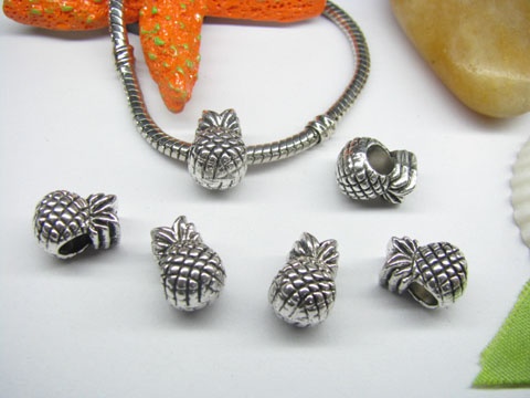19pcs Tibetan Silver Pineapple Beads Fit European Beads - Click Image to Close