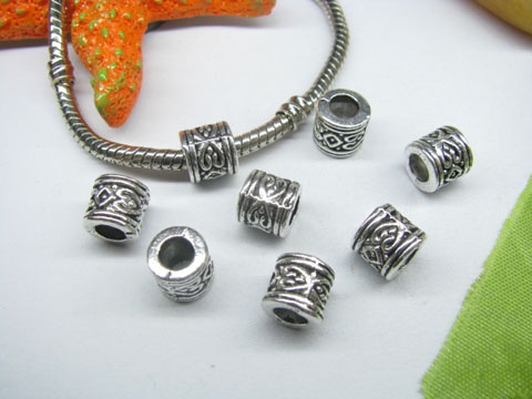 20pcs Tibetan Silver Barrel Beads Fit European Beads Yw-pa-mb149 - Click Image to Close