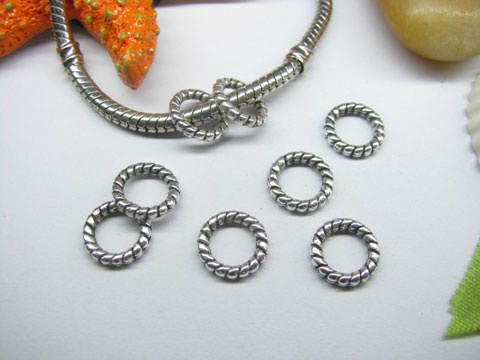20pcs Tibetan Silver Circle Beads Fit European Bead Yw-pa-mb153 - Click Image to Close