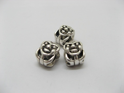 20pcs Tibetan Silver Smile Face Beads European Design - Click Image to Close