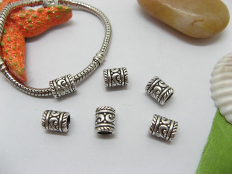 20pcs Tibetan Silver Barrel Beads European Design Yw-pa-mb66 - Click Image to Close