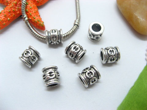 20pcs Tibetan Silver Barrel Beads European Design Yw-pa-mb7 - Click Image to Close