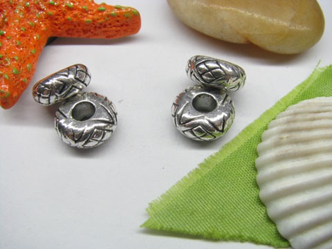 20pcs Tibetan Silver Circle Beads European Design Yw-pa-mb99 - Click Image to Close