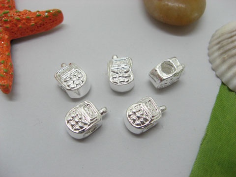 10pcs Silver Plated Screw MobilePhone Beads European Design - Click Image to Close