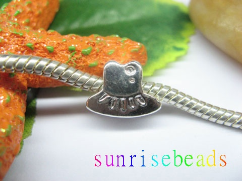 10pcs Silver Plated Screw Hatchet Beads European Design - Click Image to Close