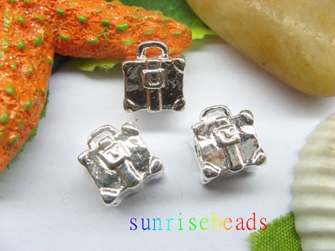 10pcs Silver Plated Screw Lock Beads European Design - Click Image to Close